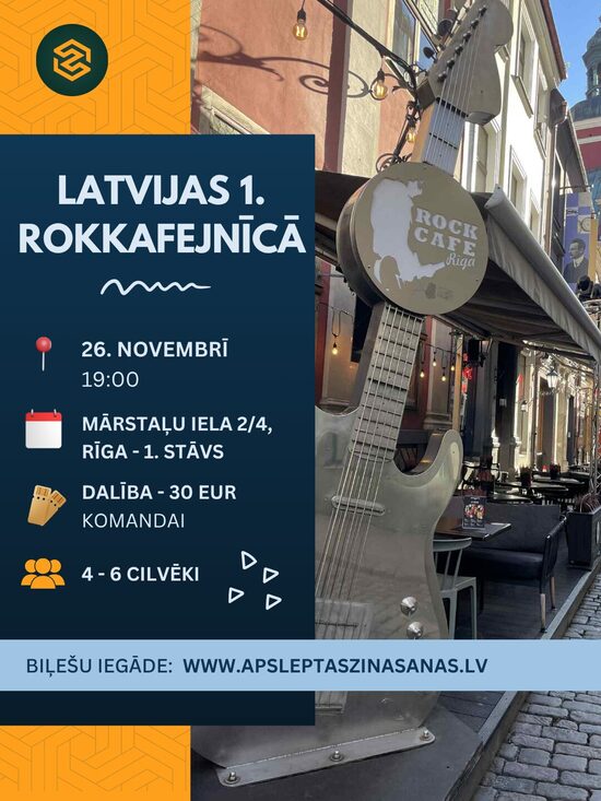 Komandas dalība spēlē Latvijas 1. Rokkafejnīcā - 26.11