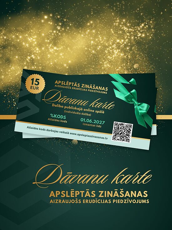 Dāvanu karte - komandas dalība ONLINE spēlē