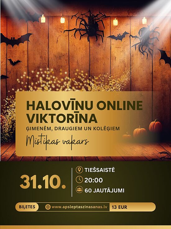 ONLINE 31.10. Halovīnu viktorīna (Pieaugušajiem)