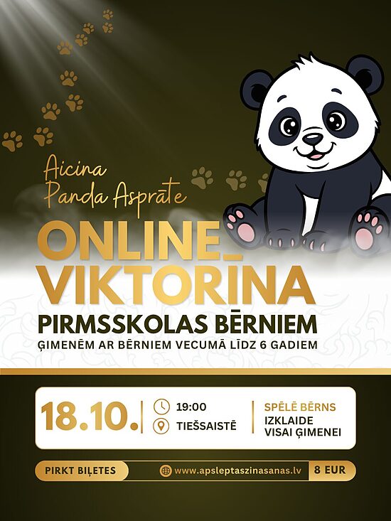 ONLINE  18.10. Bērnu viktorīna (3-6 gadi)