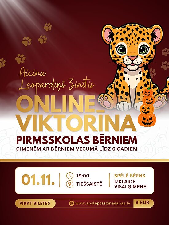 ONLINE 1.11. Bērnu viktorīna (3-6 gadi)